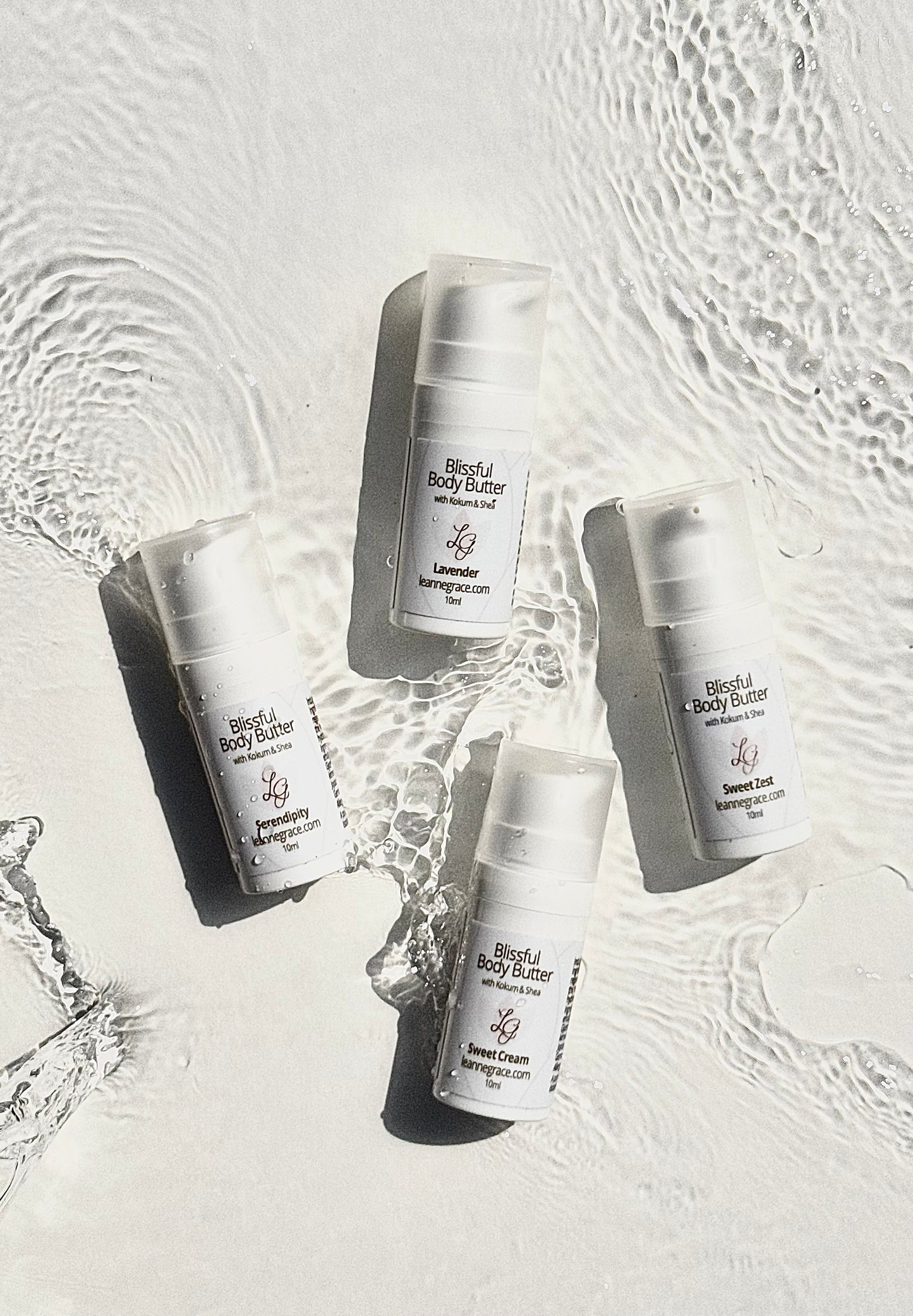 All 4 Blissful Body Butter ON-THE-GO Travel Pumps