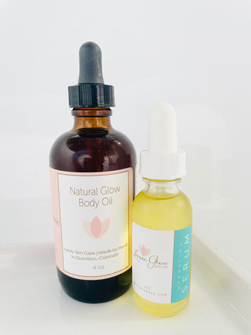 Natural Glow Body Oil & Hydrating Serum Combo